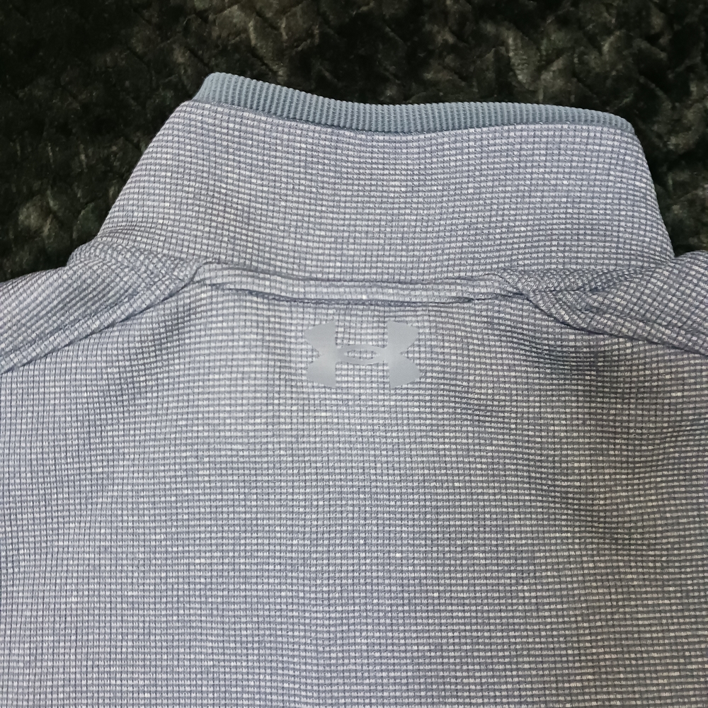 Under Armour Sweater  Mens Sweater Fleece Pullover Storm Golf 1/4 Zip Navy Sz SM - Picture 6 of 11